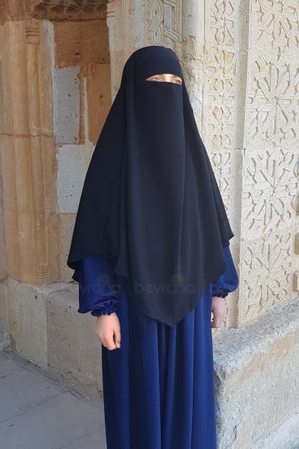 Orta Boy Tek Katlı Khimar Sufle