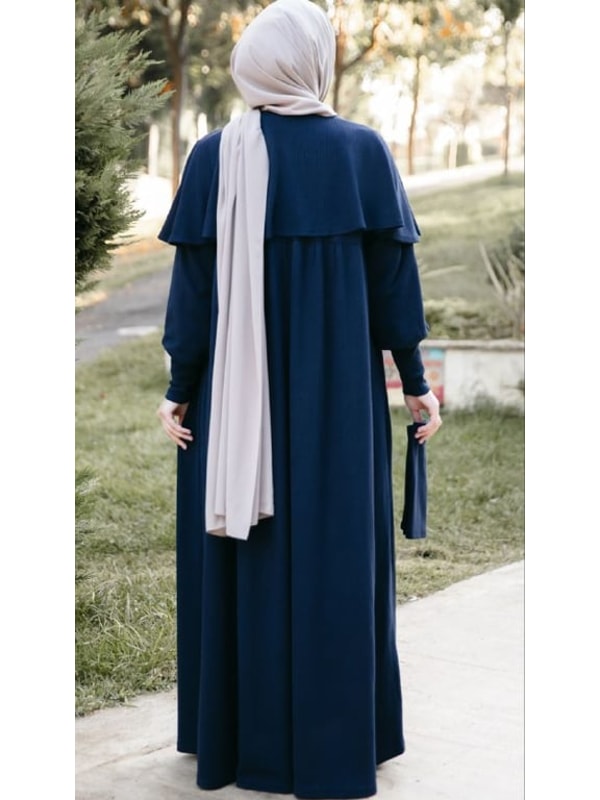 Pelerinli Örme Elbise