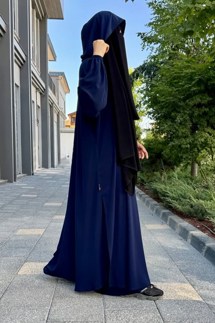 Elif Geniş Pantolonlu Abaya Takımı