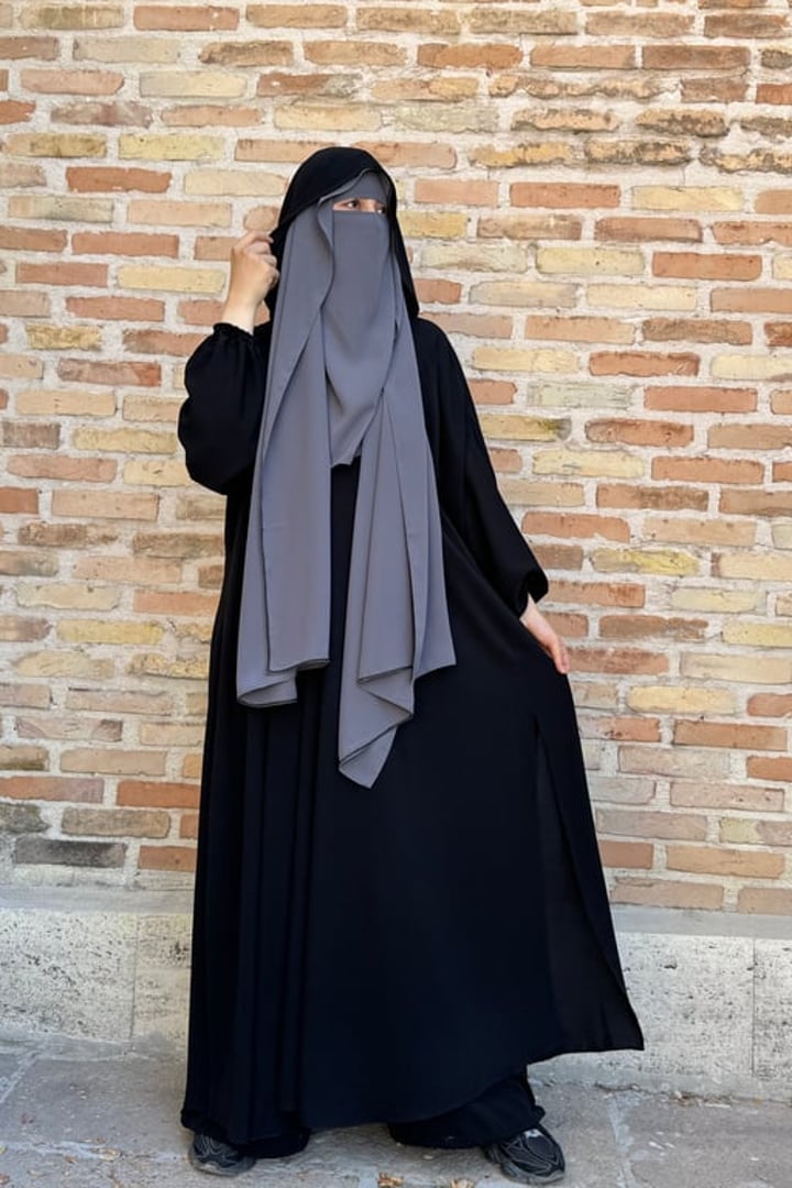 Elif Geniş Pantolonlu Abaya Takımı