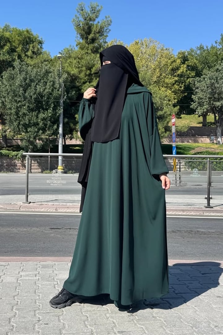 Elif Geniş Pantolonlu Abaya Takımı