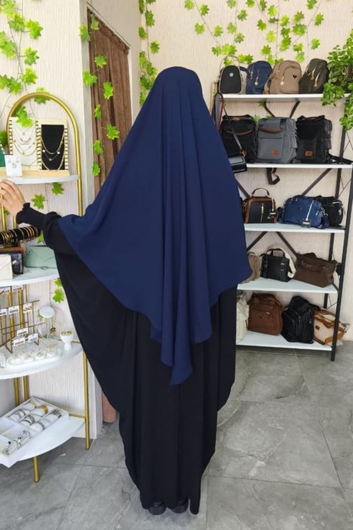 Orta Boy Tek Katlı Khimar Sufle