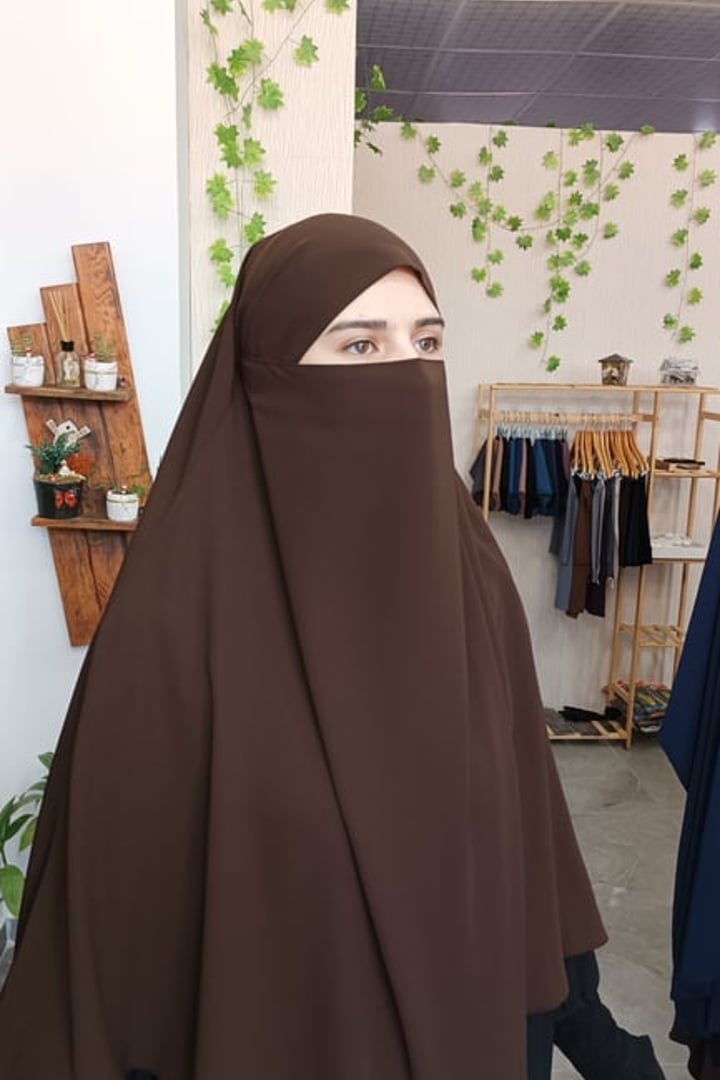 Orta Boy Tek Katlı Khimar Sufle
