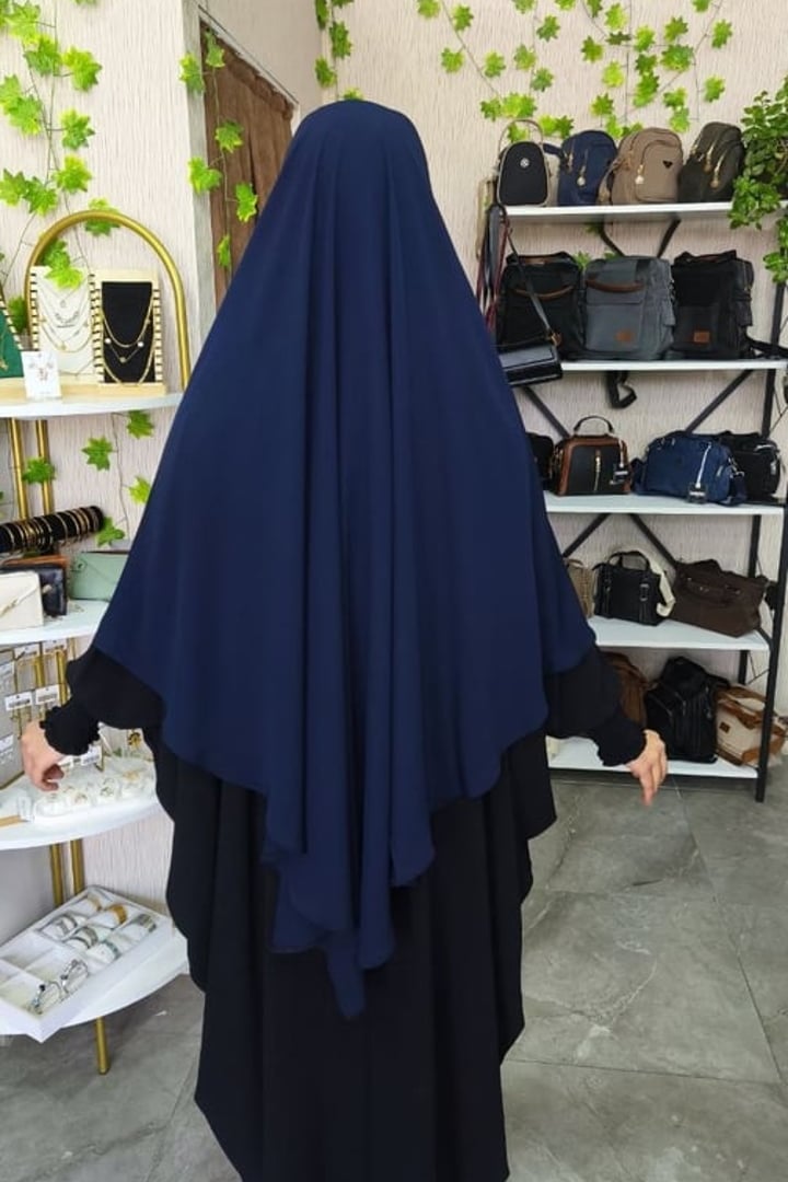 Orta Boy Tek Katlı Khimar Sufle