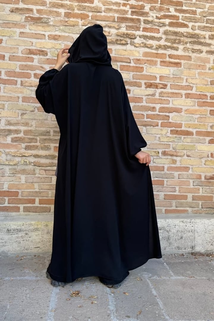 Elif Geniş Pantolonlu Abaya Takımı