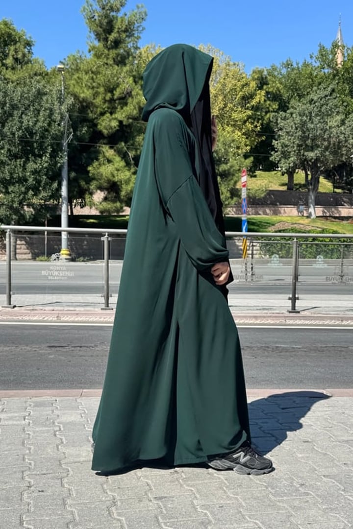 Elif Geniş Pantolonlu Abaya Takımı