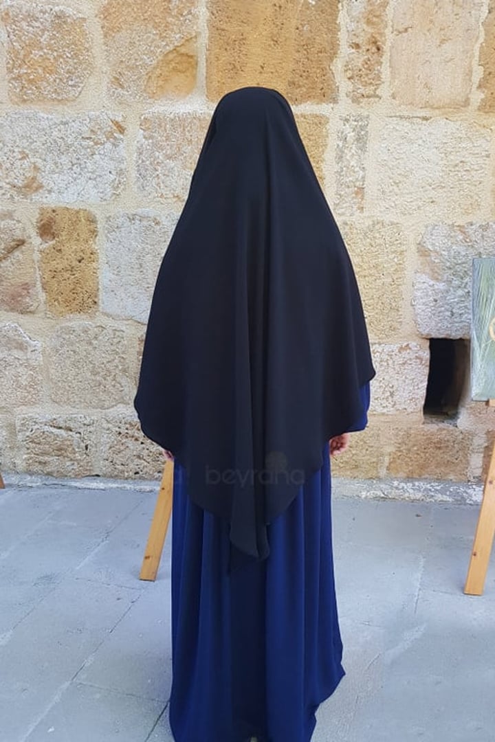 Orta Boy Tek Katlı Khimar Sufle