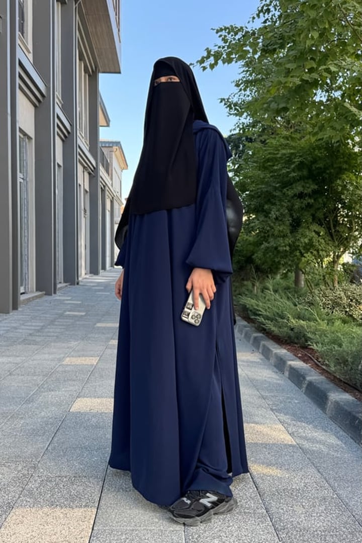 Elif Geniş Pantolonlu Abaya Takımı