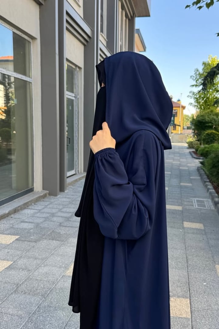 Elif Geniş Pantolonlu Abaya Takımı