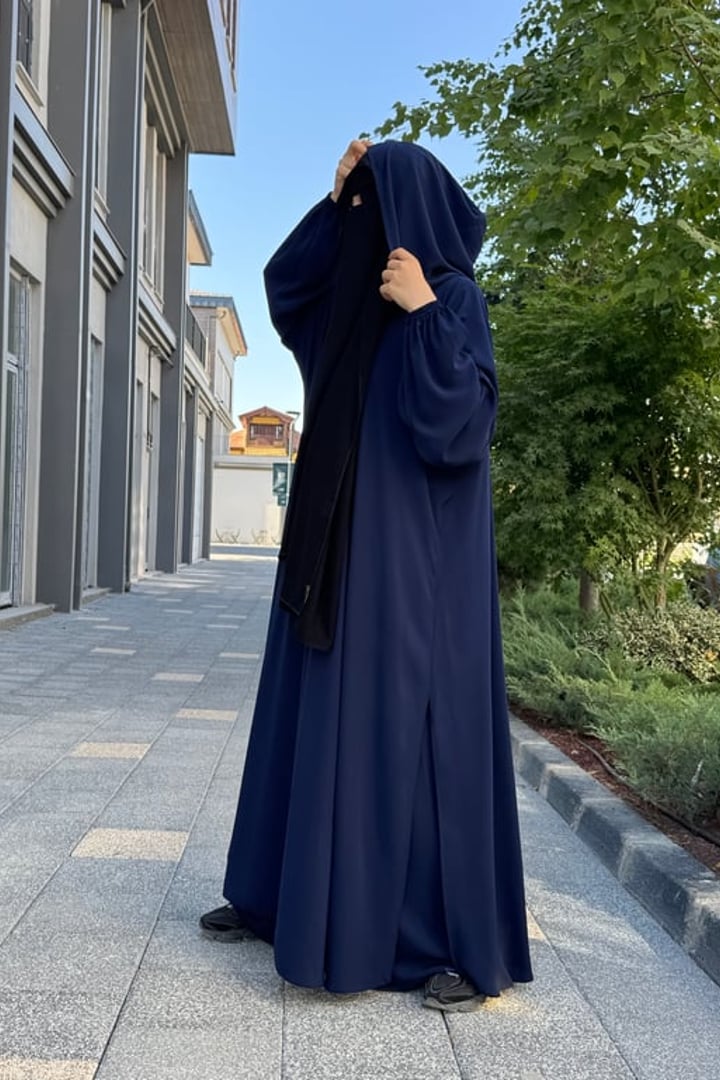 Elif Geniş Pantolonlu Abaya Takımı