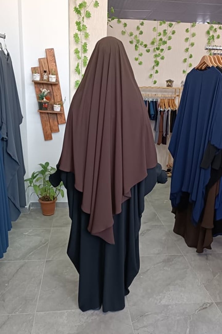 Orta Boy Tek Katlı Khimar Sufle