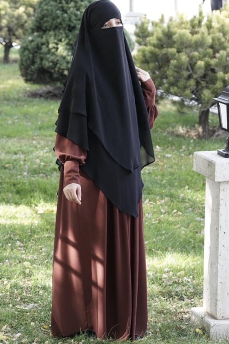 Üç Katlı Peçeli Khimar Sufle